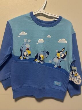 Bluey Graphic Blue Kids Sweatshirt with Shorts Set